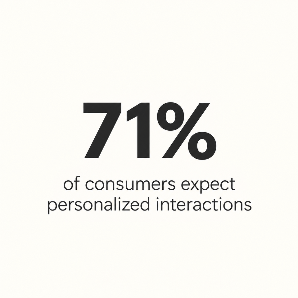 71% of customers expect personalized interactions
